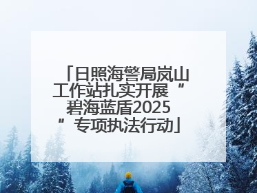 日照海警局岚山工作站扎实开展“碧海蓝盾2025”专项执法行动