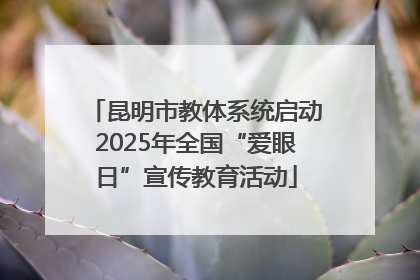昆明市教体系统启动2025年全国“爱眼日”宣传教育活动