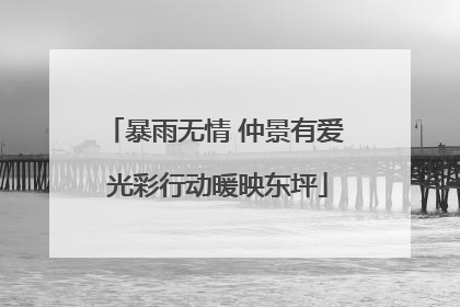 暴雨无情 仲景有爱 光彩行动暖映东坪