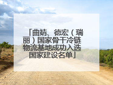 曲靖、德宏（瑞丽）国家骨干冷链物流基地成功入选国家建设名单