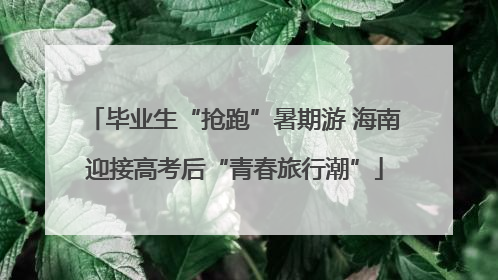毕业生“抢跑”暑期游 海南迎接高考后“青春旅行潮”
