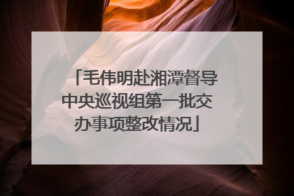 毛伟明赴湘潭督导中央巡视组第一批交办事项整改情况