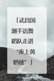 武昌国潮手语舞蹈队走进“夜上黄鹤楼”