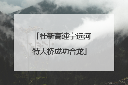 桂新高速宁远河特大桥成功合龙