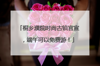 桐乡濮院时尚古镇官宣，端午可以免费游！