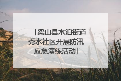 梁山县水泊街道秀水社区开展防汛应急演练活动