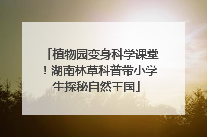 植物园变身科学课堂！湖南林草科普带小学生探秘自然王国