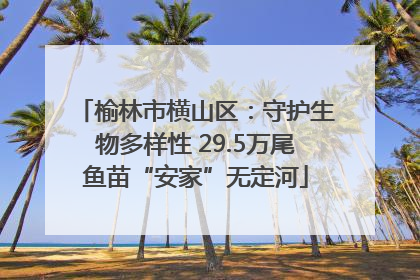 榆林市横山区：守护生物多样性 29.5万尾鱼苗“安家”无定河