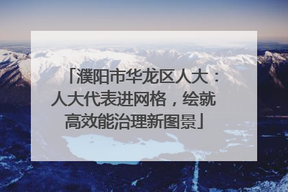 濮阳市华龙区人大：人大代表进网格，绘就高效能治理新图景