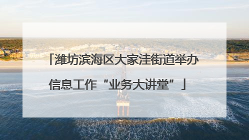 潍坊滨海区大家洼街道举办信息工作“业务大讲堂”