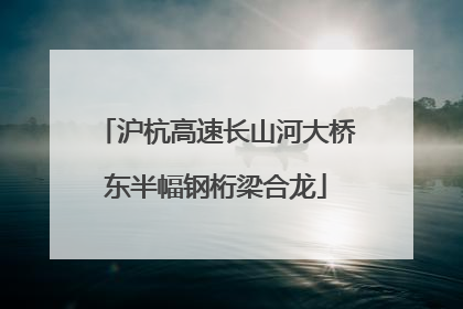 沪杭高速长山河大桥东半幅钢桁梁合龙
