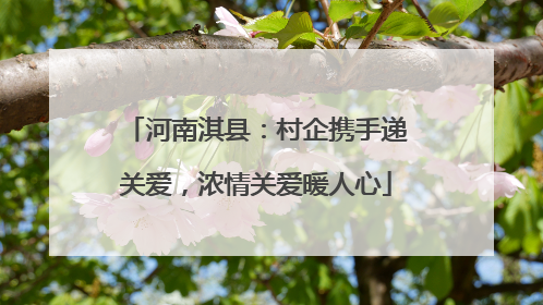 河南淇县：村企携手递关爱，浓情关爱暖人心