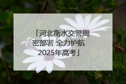 河北衡水交警周密部署 全力护航2025年高考