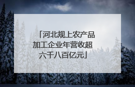 河北规上农产品加工企业年营收超六千八百亿元