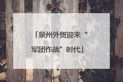 泉州外贸迎来“军团作战”时代