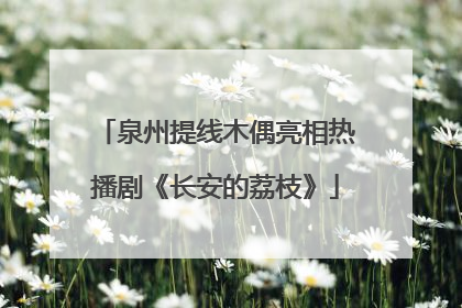 泉州提线木偶亮相热播剧《长安的荔枝》