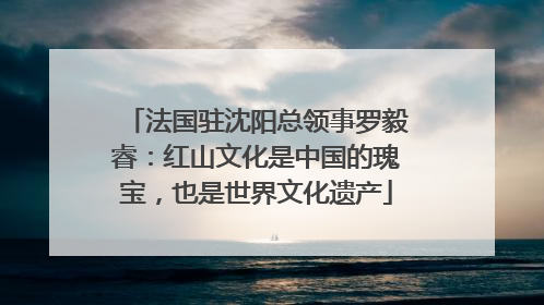 法国驻沈阳总领事罗毅睿：红山文化是中国的瑰宝，也是世界文化遗产