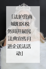 法护营商 城阳区税务局开展民法典宣传月进企送法活动