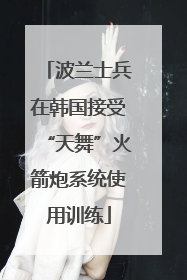 波兰士兵在韩国接受“天舞”火箭炮系统使用训练
