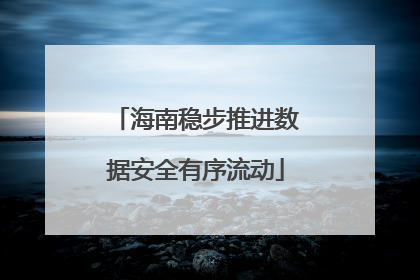 海南稳步推进数据安全有序流动