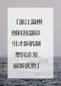 浙江温州创科技副总引才新机制 塑民企发展新优势