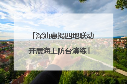 深汕惠揭四地联动开展海上防台演练