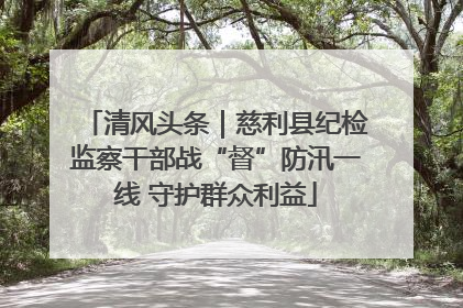 清风头条｜慈利县纪检监察干部战“督”防汛一线 守护群众利益