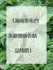 湖南发布四条避暑康养精品线路