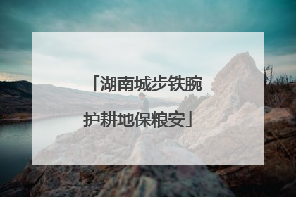 湖南城步铁腕护耕地保粮安