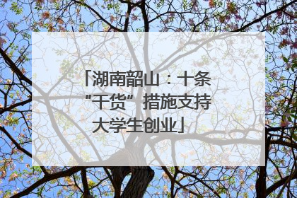湖南韶山：十条“干货”措施支持大学生创业