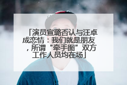 演员宣璐否认与汪卓成恋情：我们就是朋友，所谓“牵手图”双方工作人员均在场
