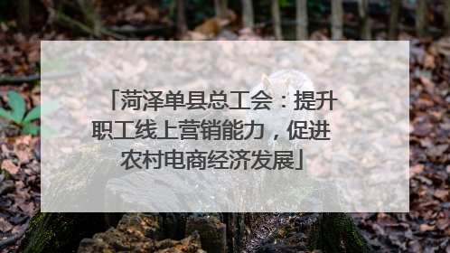 菏泽单县总工会：提升职工线上营销能力，促进农村电商经济发展
