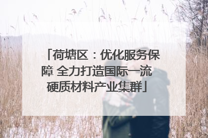 荷塘区：优化服务保障 全力打造国际一流硬质材料产业集群