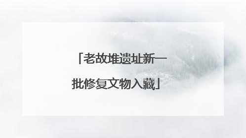 老故堆遗址新一批修复文物入藏