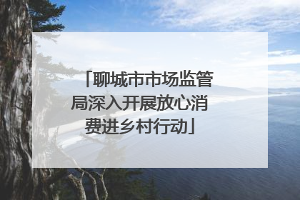 聊城市市场监管局深入开展放心消费进乡村行动