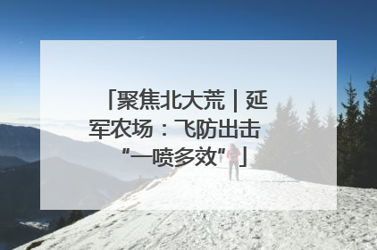 聚焦北大荒｜延军农场：飞防出击 “一喷多效”