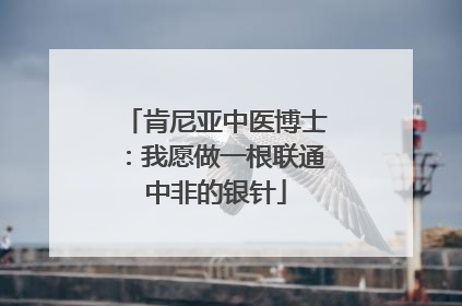 肯尼亚中医博士：我愿做一根联通中非的银针