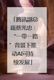 腾讯副总裁蔡光忠：“一带一路”背景下推动AI可持续发展