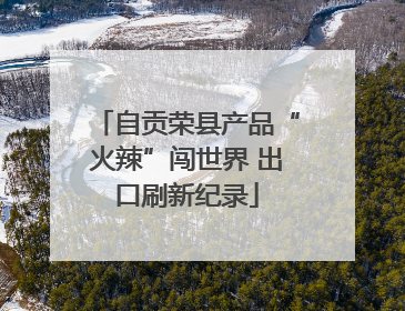 自贡荣县产品“火辣”闯世界 出口刷新纪录