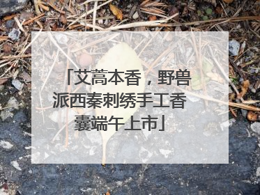 艾蒿本香，野兽派西秦刺绣手工香囊端午上市