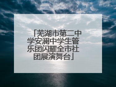 芜湖市第二中学安澜中学生管乐团闪耀全市社团展演舞台