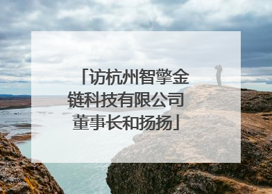 访杭州智擎金链科技有限公司董事长和扬扬