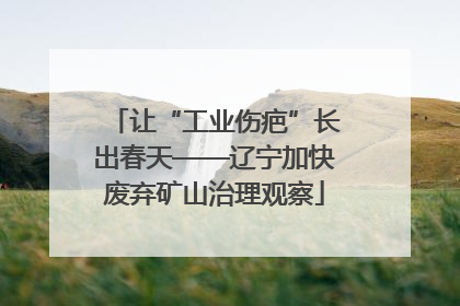 让“工业伤疤”长出春天——辽宁加快废弃矿山治理观察