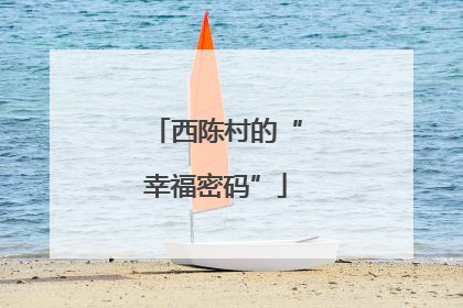 西陈村的“幸福密码”