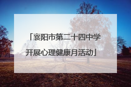 襄阳市第二十四中学开展心理健康月活动