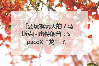 要玩就玩大的？马斯克回击特朗普：SpaceX“龙”飞船将立即退役！
