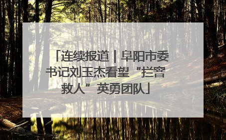 连续报道｜阜阳市委书记刘玉杰看望“拦窨救人”英勇团队