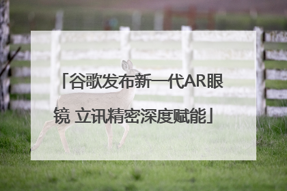 谷歌发布新一代AR眼镜 立讯精密深度赋能