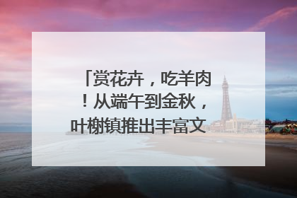 赏花卉，吃羊肉！从端午到金秋，叶榭镇推出丰富文旅活动邀您爽玩