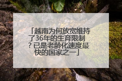 越南为何放宽维持了36年的生育限制？已是老龄化速度最快的国家之一